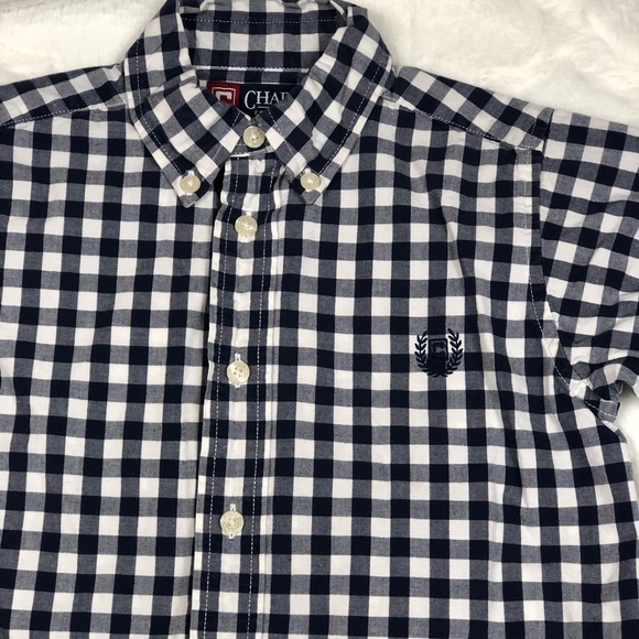 Chaps Blue Plaid Oxford Shirt size 5 - Picture 3 of 11